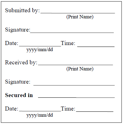 image of a sample bioterrorism submission label